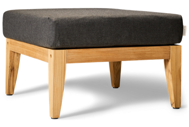 Solerno Ottoman - Sustainable Teak Frame - Sunbrella® Performance Fabric - Memory Foam Cushion
