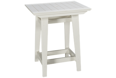 Modern 5 Piece Dining Set - Slat Top Balcony Table - 2 Woven Back Arm Chairs - 2 Slat Back Arm Chairs - Durable High-Density Polyethylene