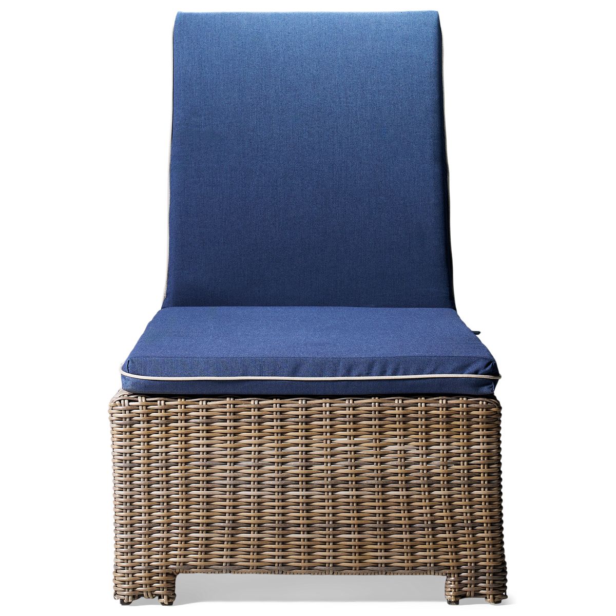 NorthCape Bainbridge Chaise Lounge - Outdoor Durability - Resilient Resin Wicker - Fade-Resistant Cushions - 100% Sunbrella Acrylic