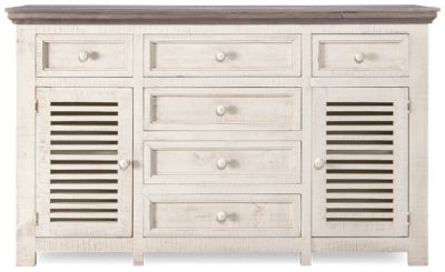 2 Door 6 Drawer Console