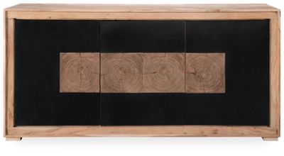 Crestview Collection Heartwood 76" 3 Door Media Credenza Sideboard - Thumbnail 5