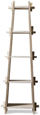 Kona Beach Etagere - Coastal Style - Five Wooden Shelves - Brazilian Hardwood - Mortise and Tenon Joints - Ladder Design