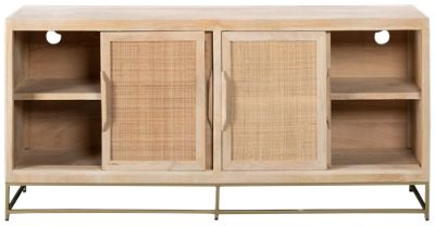 Crestview Collection Biscayne 68" 4 Door Media Credenza Sideboard - Thumbnail 2