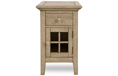 Rustic Shores Accent Table with Charging Station and Storage