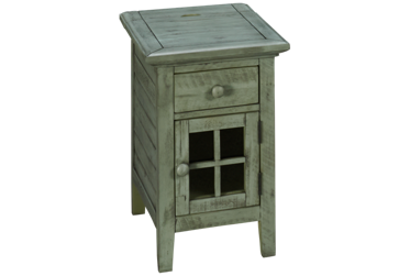 Rustic Shores Accent Table with Charging Station and Storage