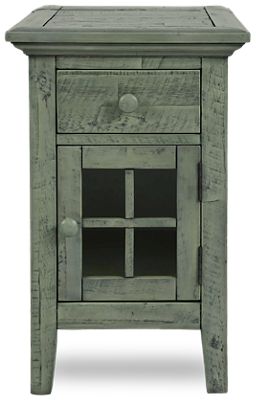 Rustic Shores Accent Table with Charging Station and Storage