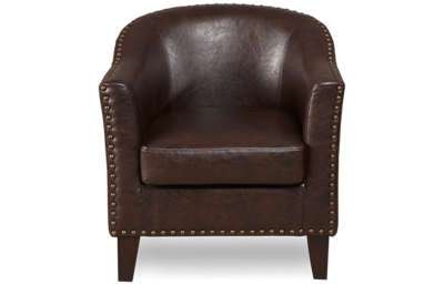 Barrel Accent Chair with Nailhead