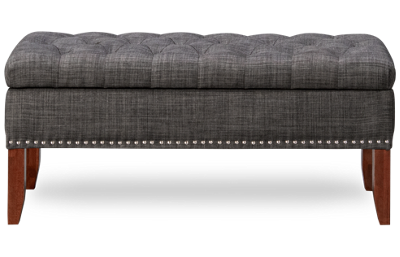 Accents Upholstered Storage Bench with Nailhead