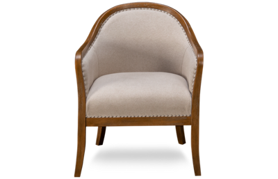 Wood Frame Accent Arm Chair with Nailhead