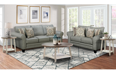 Grand 5 Piece Living Room Set Includes: Sofa, Loveseat, Cocktail Table and 2 End Tables