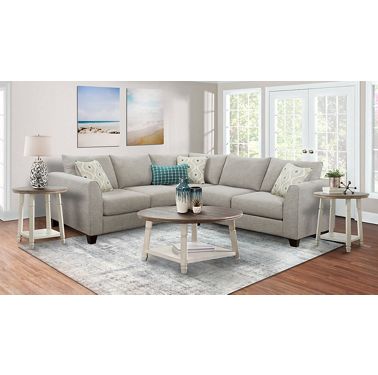Quartz 4 Piece Living Room Set, White End Tables Living Room Set Of 2