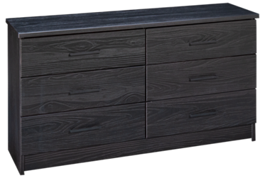 Ebony 6 Drawer Dresser