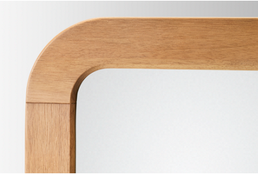 Modena Mirror - Minimalist Rectangular Frame - Rounded Top Corners - Modern Finish