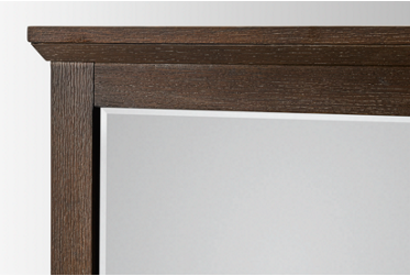 Hanover Mirror - Simple Lines - Molded Details - Beautiful Wood Grain - Perfect For Dresser Or Wall Accent