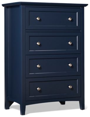 Grace Youth 4 Drawer Small Chest - Felt-Lined Top Drawer - Smooth Beveled Top - Transitional Storage
