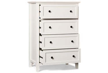 Grace Youth 4 Drawer Small Chest - Felt-Lined Top Drawer - Smooth Beveled Top - Transitional Storage
