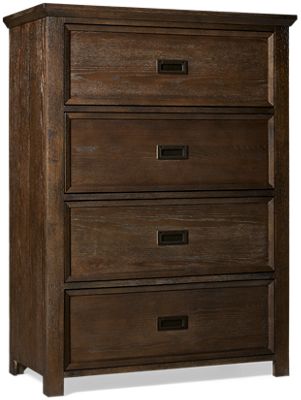 Hanover 4 Drawer Chest - Smooth-Gliding Drawers - Integrated Metal Pulls - Classic Mission Style