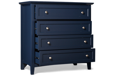 Grace Youth 4 Drawer Bachelor's Chest - Felt-Lined Top Drawer - Transitional Design