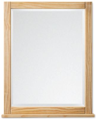 Sandstone Mirror - Transitional Design - Natural Wood Frame - Versatile Styling - Easy Mount