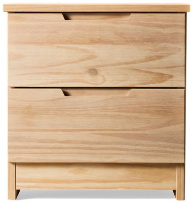 Sandstone 2 Drawer Nightstand - Spacious Drawers - Transitional Style - Integrated Drawer Pulls - Durable Construction - Versatile Finish