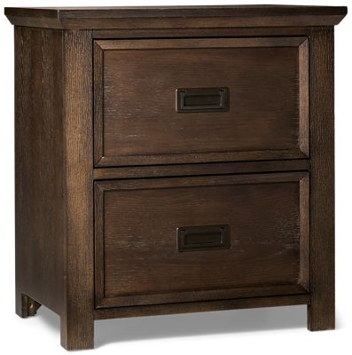 Hanover Nightstand - Beautiful Wood Grain - Two Storage Drawers