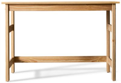Sandstone Desk - Natural Finish - Smooth Top Surface - Clean Modern Aesthetics - Simple Side Slats - Versatile Design