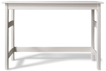 Coastal Desk - Solid Pine Construction - Trestle Base - Painted White Finish
