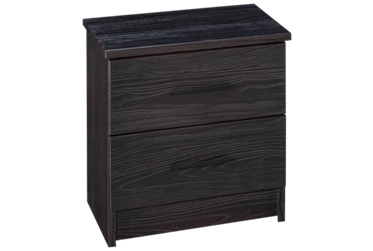 Ebony 2 Drawer Nightstand