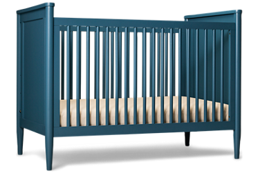 Modern Convertible Crib - Elegant Spindle Sides - Durable Solid Pine Construction - Timeless Design