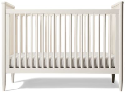 Modern Crib To Toddler Bed - Elegant Spindle Sides - Toddler Guardrail Included - Durable Solid Pine Construction - Effortless Conversion - Timeless Design