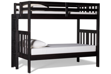 Ebony Twin Over Twin Bunk Bed