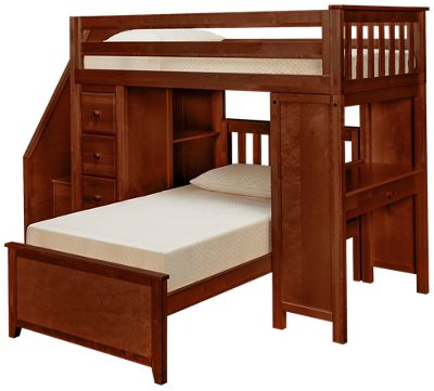 twin loft bed with dresser