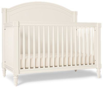 Elsa Crib to Toddler Bed - Arched Paneled Headboard - Turned Spindle Sides - Convertible Design
