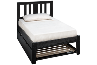 Ebony Twin Bed with Trundle