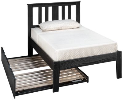 Ebony Twin Bed with Trundle