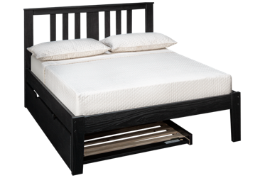 Ebony Full Bed with Trundle