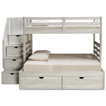 Nate Twin Over Full Bunk Bed with Storage Stairs and Underbed Storage