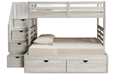 Nate Twin Over Full Bunk Bed with Storage Stairs and Underbed Storage