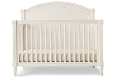 Elsa Crib to Full Bed - Arched Paneled Headboard - Turned Spindle Sides - Convertible Design