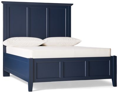 Grace Youth Full Panel Bed - High Paneled Headboard - Low Paneled Footboard - Transitional Style