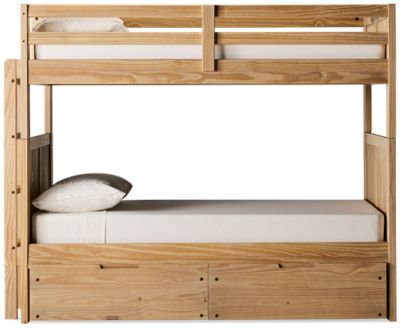 Sandstone Twin Over Bunk Bed - Underbed Storage - Versatile Sleeping Arrangements - Guard Rails - Convenient Ladder