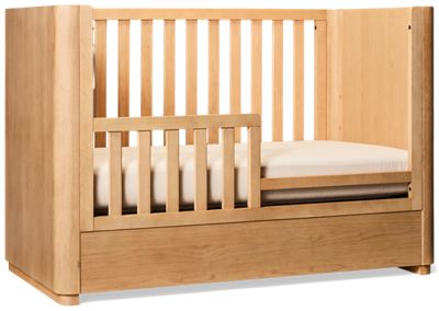 Modena Crib to Toddler Bed - Classic Crib - Toddler Guardrail - Slatted Sides for Classic Style and Safety