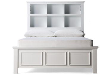 Hanover Full Bookcase Bed - Traditional Style - Tall Headboard - Six Bookcase Compartments
