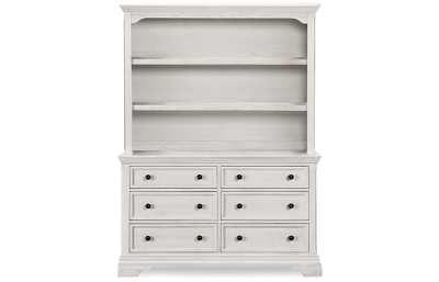 Olivia 6 Drawer Dresser with Hutch Bookcase
