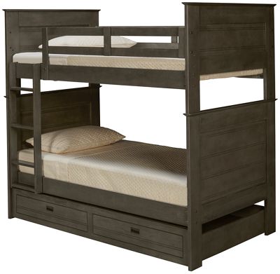oak bunk beds with storage