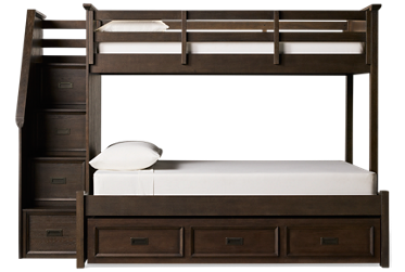 Hanover Twin Over Full Bunk Bed - Stairs - Storage Drawers - Trundle - Space-Saving Design