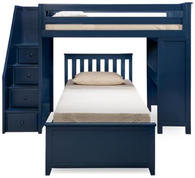 Chester Twin Over Twin Bunk Bed with Desk