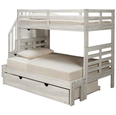 Innovations Nate Twin, Full Over Bunk Beds With Stairs And Trundle