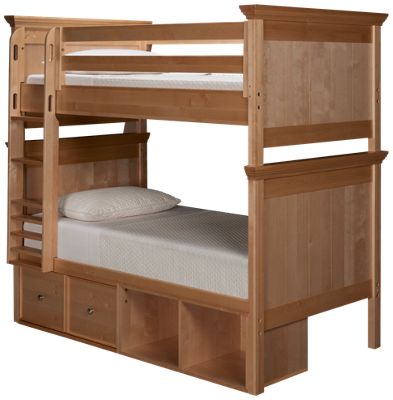 twin over twin bunk bed with drawers