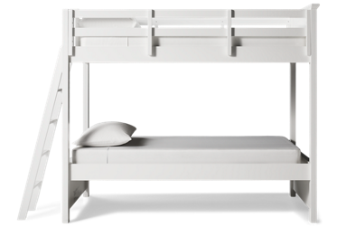 Hanover Twin Over Twin Bunk Bed - Side Ladder - Space-Saving - Classic Mission Style